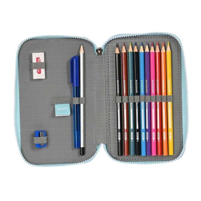 Plumier Doble Moos Garden Turquesa 12.5 x 19.5 x 4 cm (28 piezas) 6 Plumier Doble Moos Garden Turquesa 12.5 x 19.5 x 4 cm (28 piezas) 6