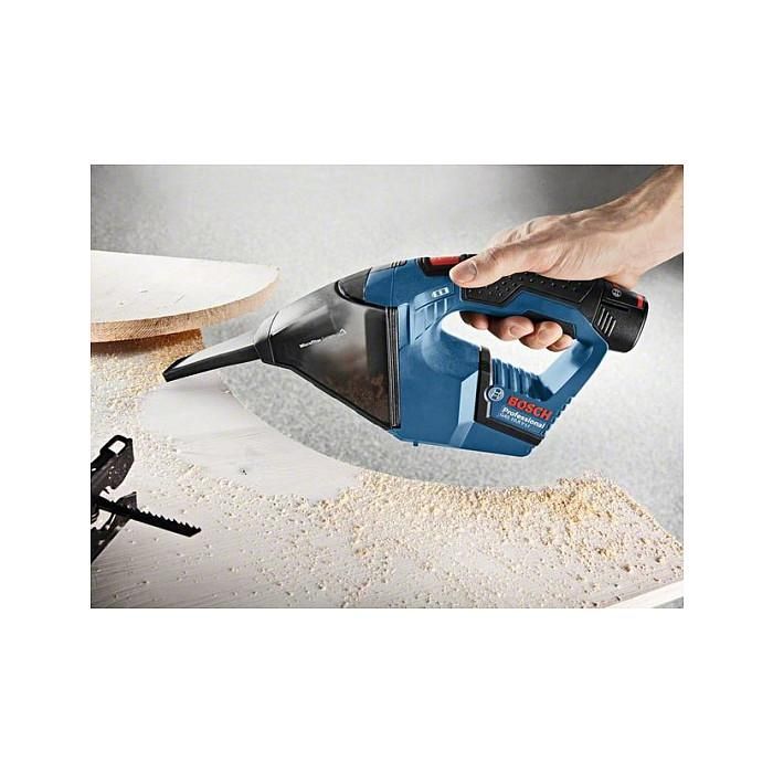 Bosch GAS 12V Aspirador Manual Inalámbrico a Batería, Sin Bolsa, Flujo de Aire 900 l/min, Color Azul