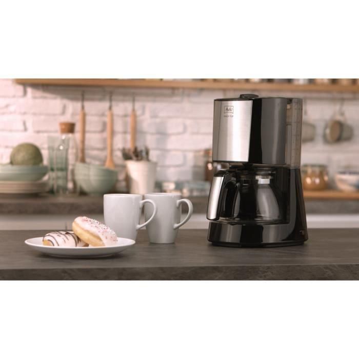 Café Mellitta - Disfrute de Top Glass Noir/Cepilled Steel 1017-04 2 Café Mellitta - Disfrute de Top Glass Noir/Cepilled Steel 1017-04 2