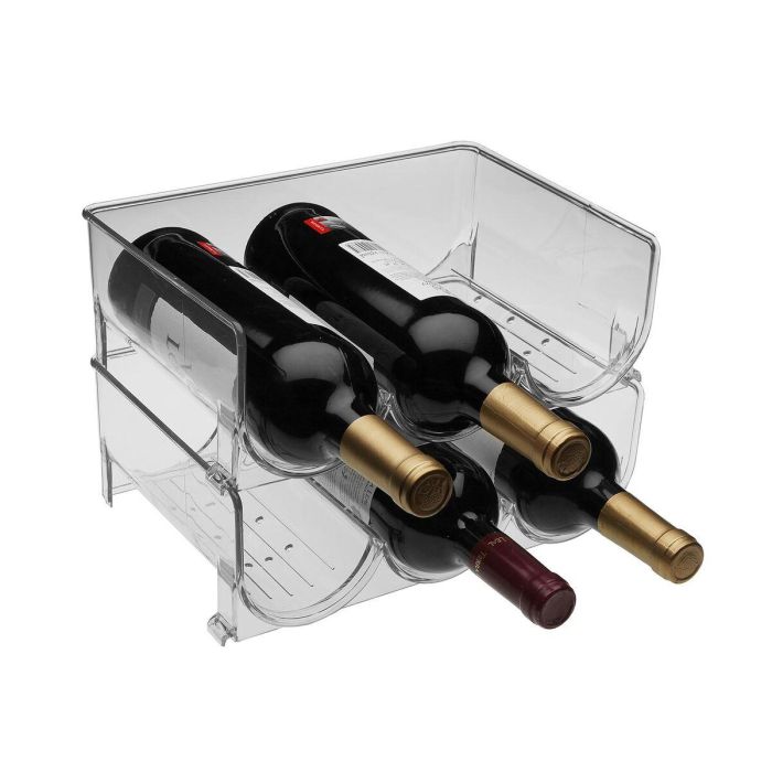 Botellero apilable Versa para 3 botellas, 20.5x10.1x29.2 cm (2 Unidades) 1 Botellero apilable Versa para 3 botellas, 20.5x10.1x29.2 cm (2 Unidades) 1