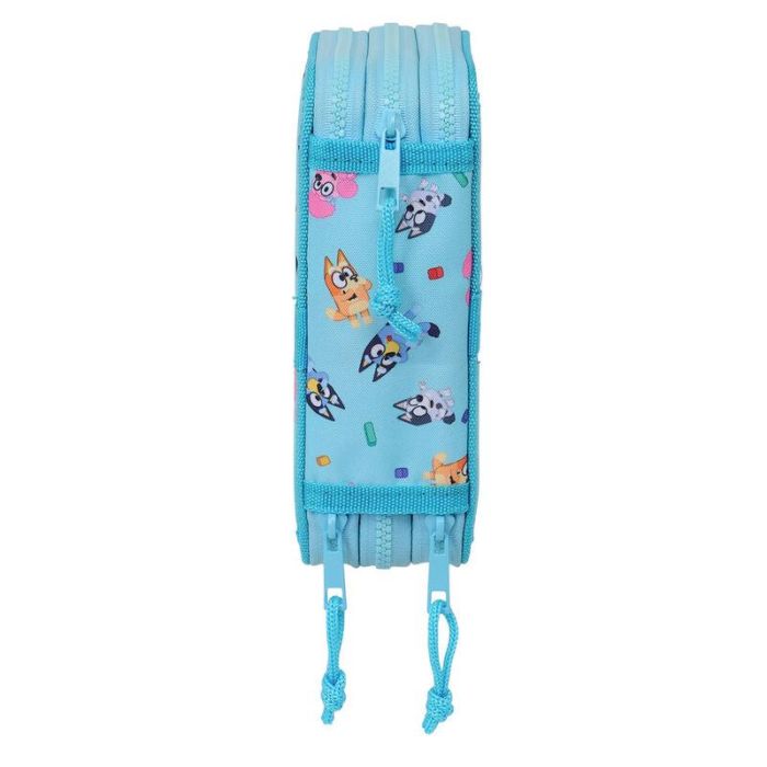 Safta Plumier Escolar Triple Bluey, Estuche Pedagógico con 36 Piezas y 2 Compartimentos con Cremallera 195x125x55 mm 2