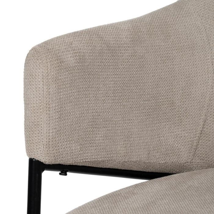 Silla Beige Tejido-Metal 54 X 60 X 78 cm