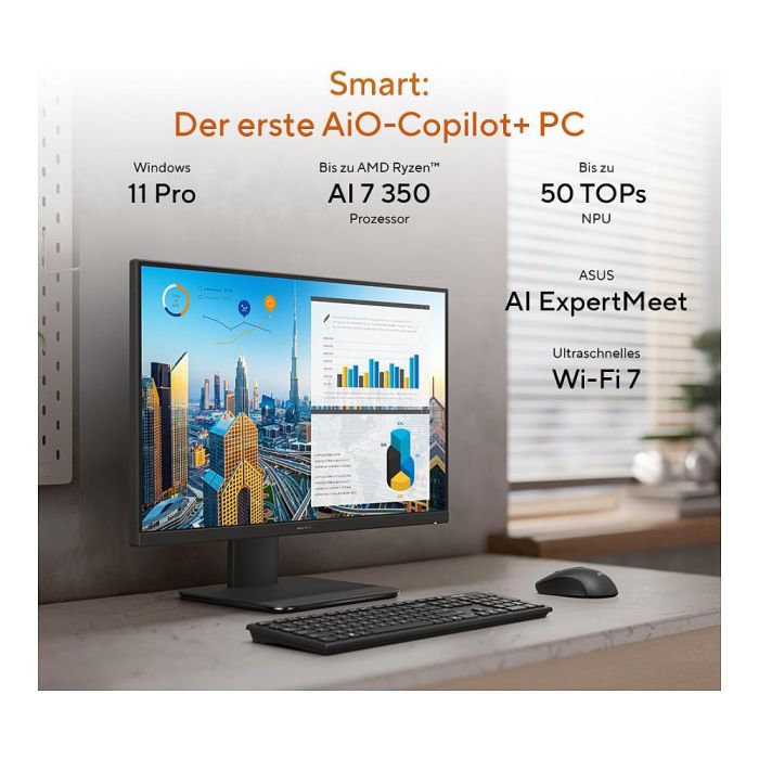 ASUS PM640KA-BPC002X ExpertCenter P600 All-in-One PC, 23.8" Full HD, AMD Ryzen AI 5, 16GB RAM, 512GB SSD, Windows 11 Pro 4