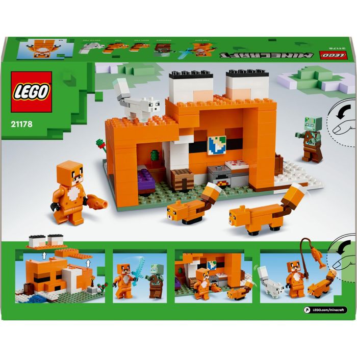 LEGO Minecraft El Refugio-Zorro - Juego de Construcción 193 Piezas para Niños de 8+ Años 9