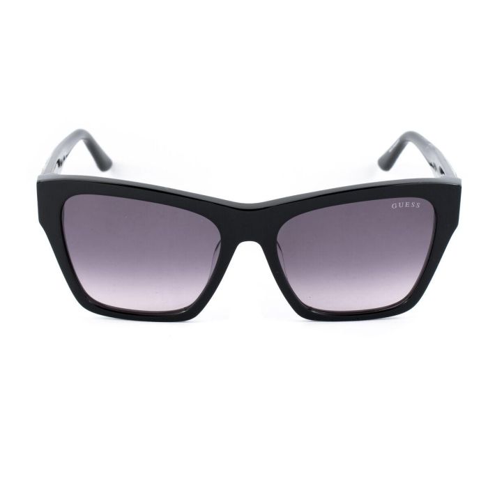 Guess GU00113 01B Gafas de Sol Cuadradas para Mujer Montura de Plástico Negra Brillante Cristal Gris Humo Degradado 55mm 7