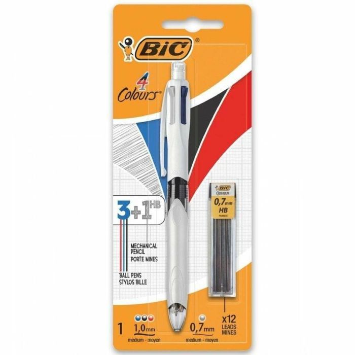 Boligrafo de tinta líquida Bic 4 Colours 942103 Azul