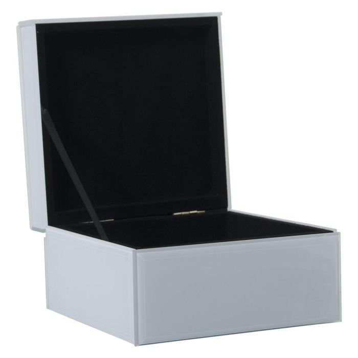 Caja-Joyero Alexandra House Living Blanco Cristal 14 x 8 x 14 cm 2 Caja-Joyero Alexandra House Living Blanco Cristal 14 x 8 x 14 cm 2