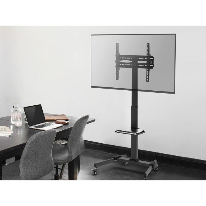 Equip Soporte para TV con Ruedas, Ajuste de Altura e Inclinación, VESA 400x400, Hasta 55", 35 kg, Negro 2 Equip Soporte para TV con Ruedas, Ajuste de Altura e Inclinación, VESA 400x400, Hasta 55", 35 kg, Negro 2