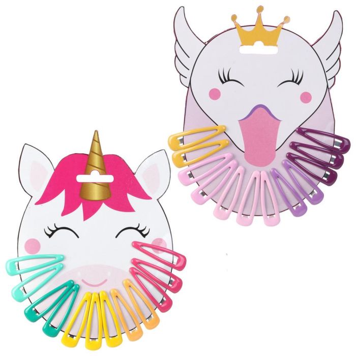 Tom et Zoe Juego De 12 Horquillas Para Pelo Con Diseños De Unicornio y Cisne 2