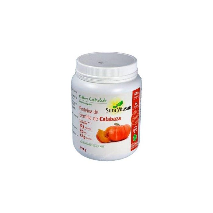 SURA VITASAN Proteína de Semilla de Calabaza 450g en Polvo, Alta en Fitoesteroles y Triptófano Natural