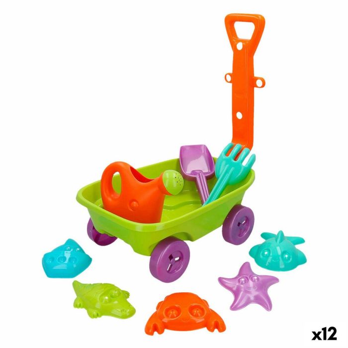 Set de Juguetes de Playa Colorbaby Carretilla Polipropileno (12 Unidades) Set de Juguetes de Playa Colorbaby Carretilla Polipropileno (12 Unidades)