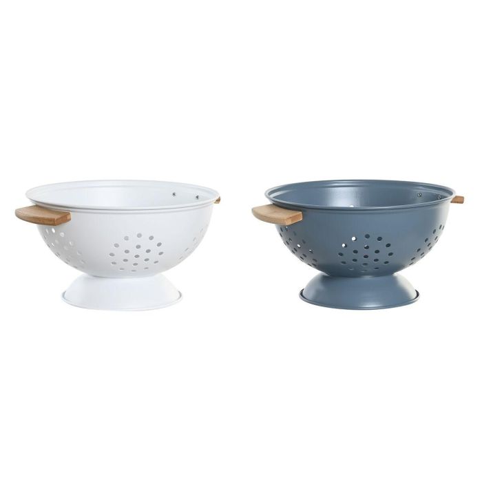 Escurridor Basicos DKD Home Decor Azul Blanco 24.5 x 14 x 30 cm (2 Unidades)