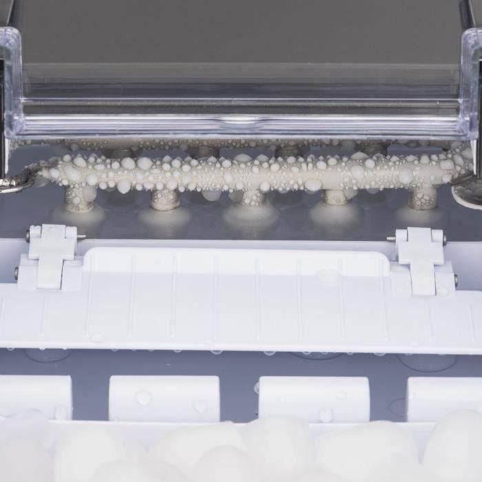 H.Koenig ICEK12 Máquina de Cubitos de Hielo Automática 2.1L, Producción Rápida 12kg/día (12 cubitos/6-13 min) con Pantalla LCD 3