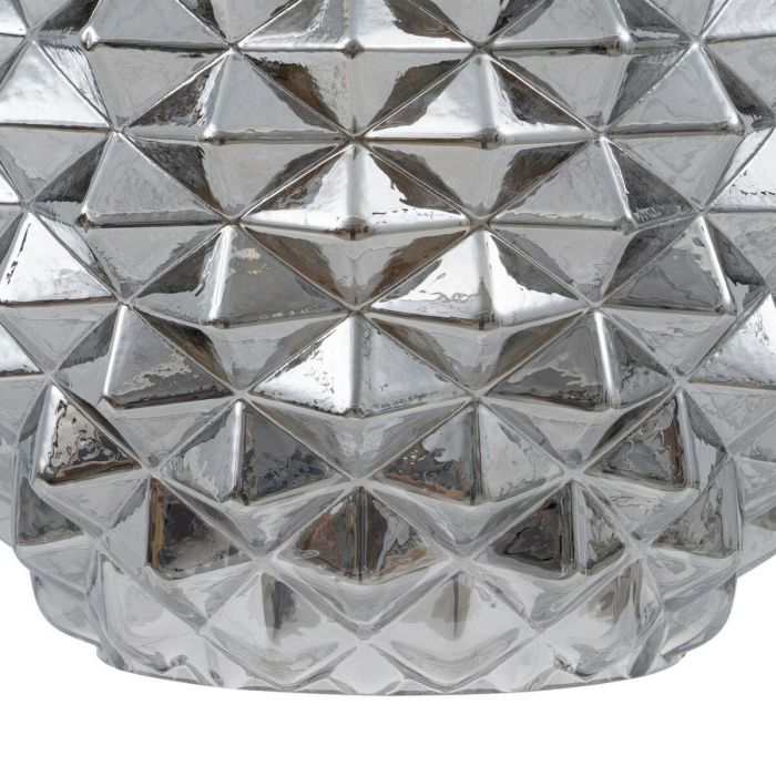 Lámpara de Techo 15 x 15 x 17,5 cm Cristal Plata Hierro Ø 15 cm 2