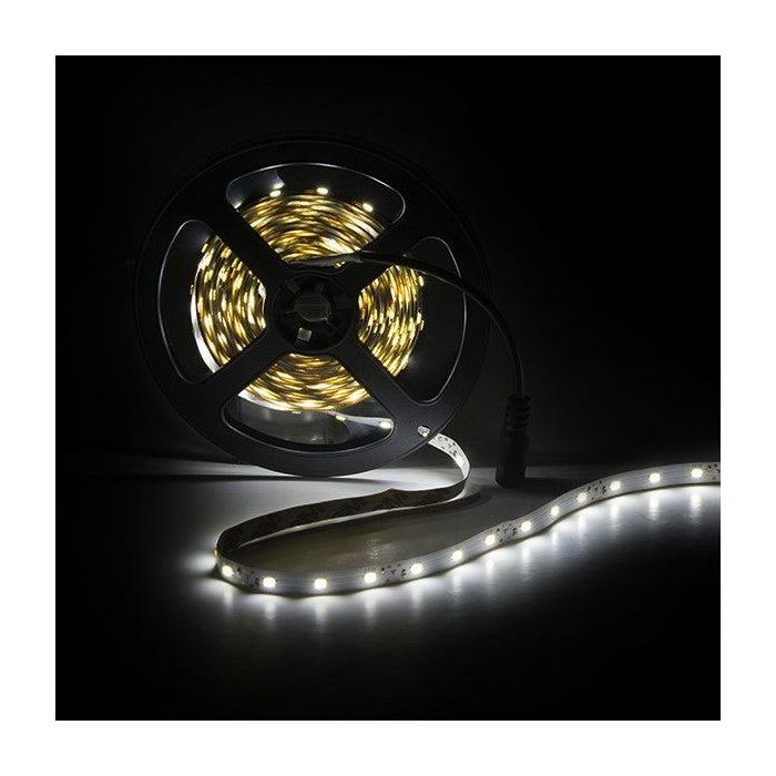Tira de 300 LEDs 24W 1.200Lm CRI85 6000ºK SMD3528 12VDC x5M 40.000H [PL219001W