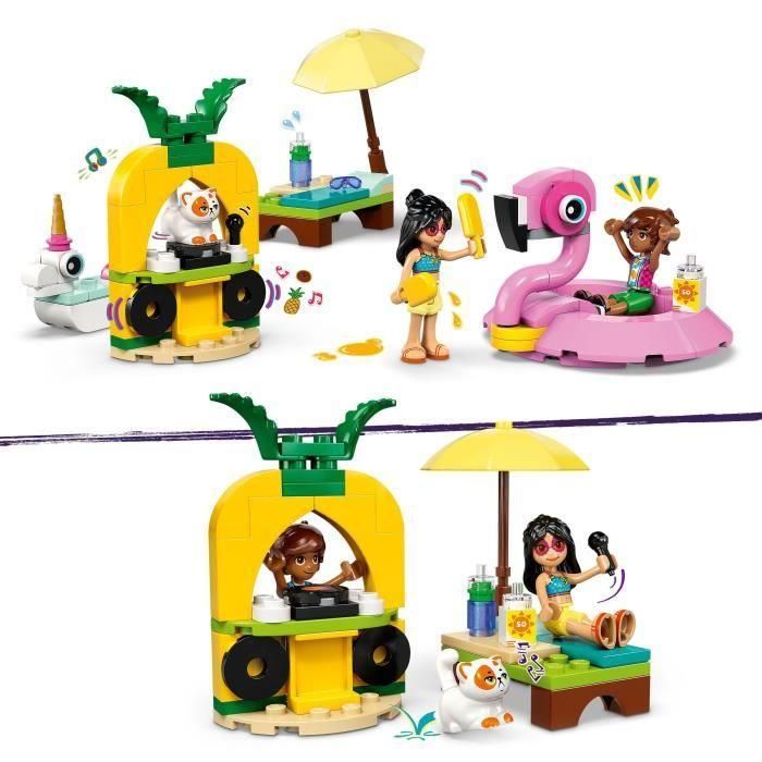 LEGO 42658 Set de Construcción LEGO Friends Fiesta Piscina con Flamenco y Unicornio, Incluye 2 Flotadores, Minifiguras y Gato, +5 años 2