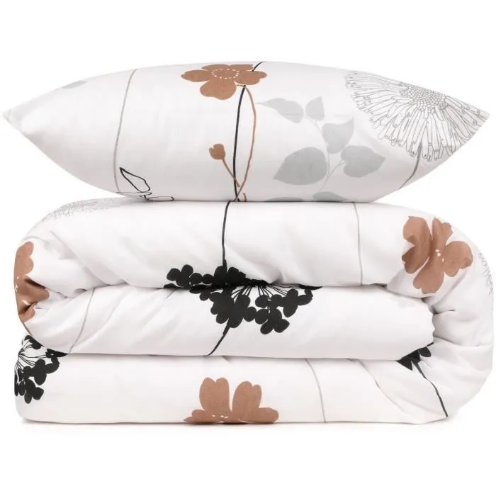 Juego de Cama Blanco 220x240 cm con 2 Fundas de Almohada 60x60 cm - 65% Algodón, 35% Poliéster - ASI8681181528631 2
