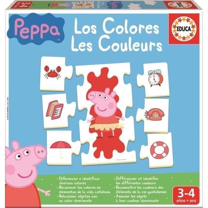 Educa 16225 Aprendo Los Colores Peppa Pig, Juego Educativo Infantil para Aprender Colores y Formas, Clasificación de Objetos, Idioma Español, +4 Años Educa 16225 Aprendo Los Colores Peppa Pig, Juego Educativo Infantil para Aprender Colores y Formas, Clasificación de Objetos, Idioma Español, +4 Años