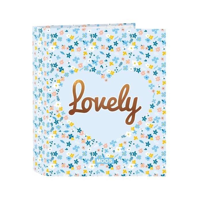 Carpeta de anillas Moos Lovely Azul A4 27 x 33 x 6 cm 0 Carpeta de anillas Moos Lovely Azul A4 27 x 33 x 6 cm 0