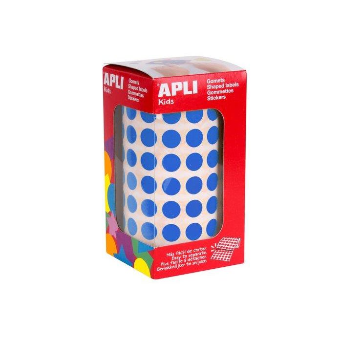 Apli Gomets Redondos 10,5 mm Rollo Azul - 5192 Unidades