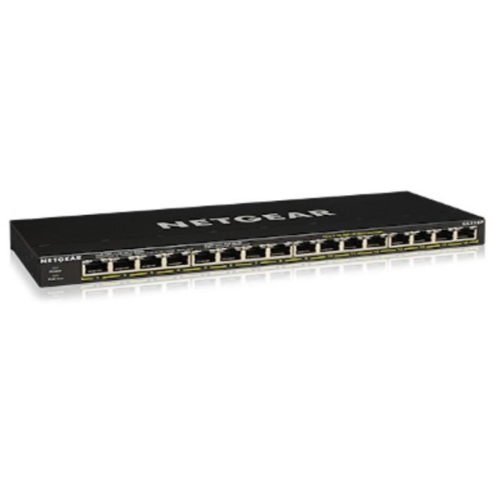 NETGEAR GS316P Switch Gigabit Ethernet (GE) de 16 Puertos no Administrado con FlexPoE, Montaje en Pared