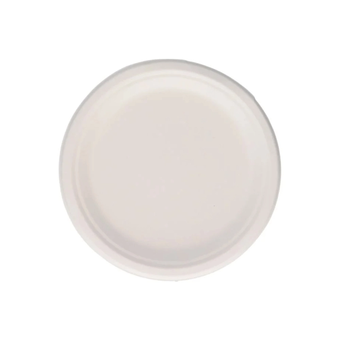 Bunzl Plato Fibra Caña Azucar Biodegradable Blanco 22 cm Diametro Paquete 50 Unidades 1