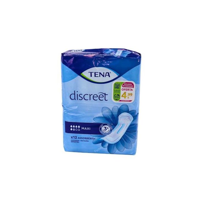 Promobox Tena Discreet Maxi 12 Bolsas 12 Un Promobox Tena Discreet Maxi 12 Bolsas 12 Un