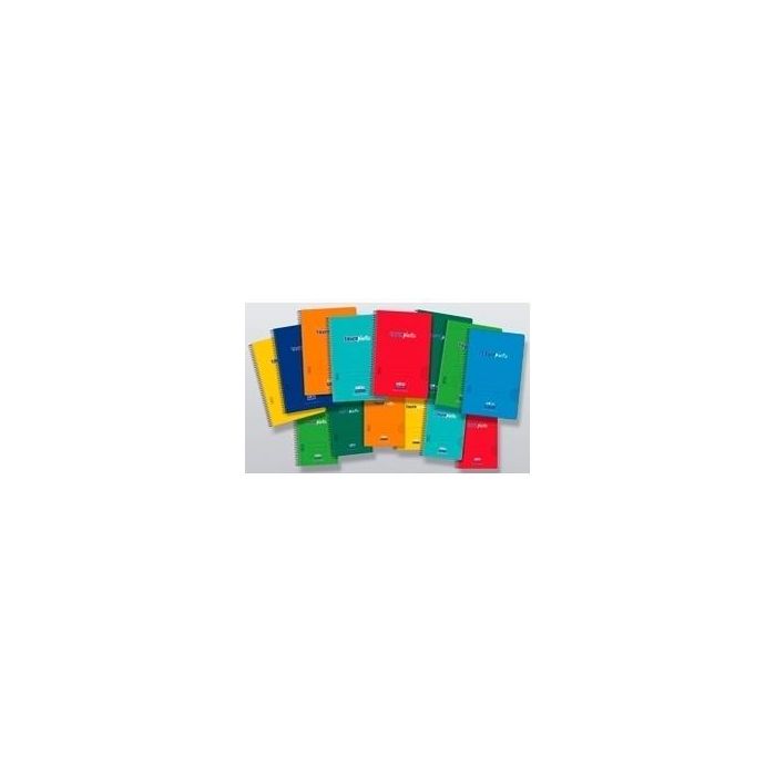 Zorrilla Cuaderno Espiral Tauroplastic Cuarto 80 Hojas 90 gr Pauta 3.5 Colores Surtidos (8 Unidades) (8 Unidades)