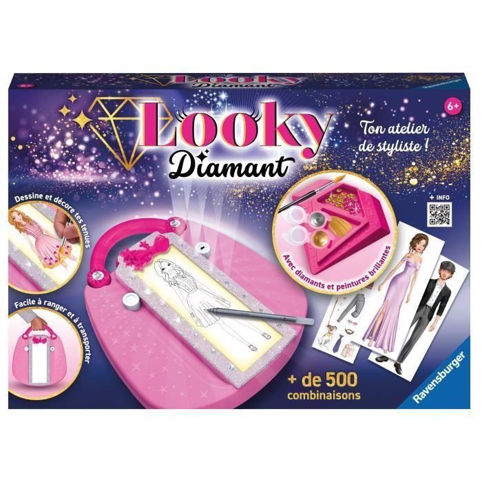 Ravensburger 23856 Looky Diamant - Diseño de moda con diamantes brillantes para niños de 6 años - Actividad creativa y relajante 0 Ravensburger 23856 Looky Diamant - Diseño de moda con diamantes brillantes para niños de 6 años - Actividad creativa y relajante 0