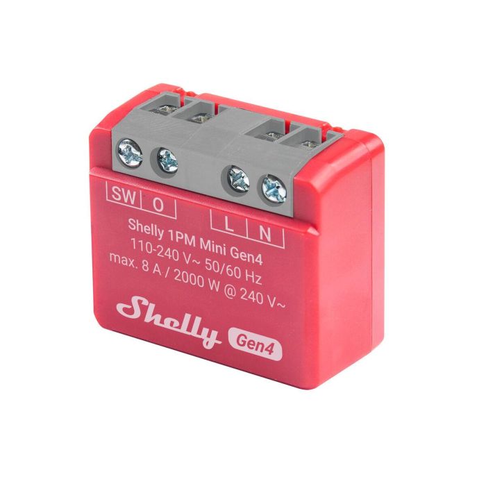 Shelly Relais 1PM Mini Gen4 WLAN BT Matter Zigbee Messfunktion max 8A 1 Kanal Unterputz 8