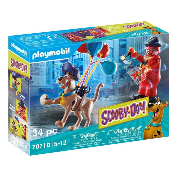Playmobil 70710 Scooby-Doo Aventura con Ghost Clown - Incluye Figura Scooby y Fantasma Desenmascarable +5 años