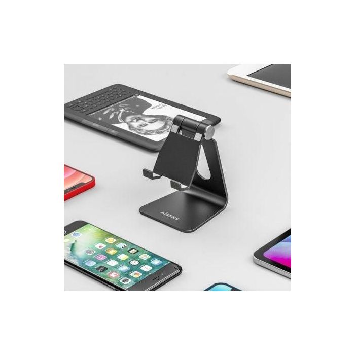 Aisens Soporte de Sobremesa Ajustable Tamaño M para Móvil o Tablet, Aleación de Aluminio, Negro 3 Aisens Soporte de Sobremesa Ajustable Tamaño M para Móvil o Tablet, Aleación de Aluminio, Negro 3