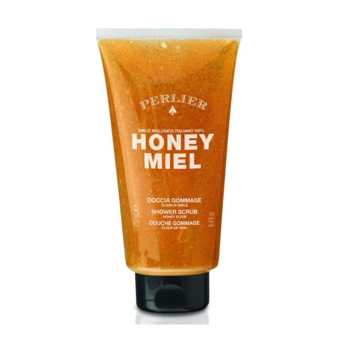 Perlier Honey Miel Bath & Shower Scrub Exfoliante Corporal con Miel Biológica Italiana 250 mL para Todo Tipo de Piel