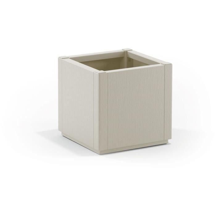Stefanplast STE8003507687004 Jardinera ETHICA Cuadrada 38 L Color Tiza