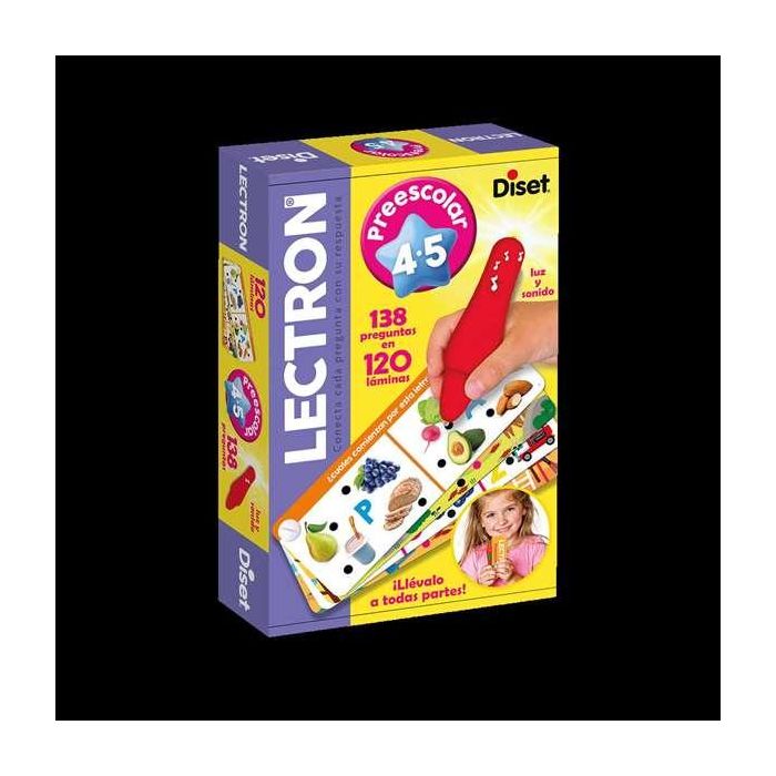 Diset Lectron Lápiz con Luz y Sonidos Prescolar 4-5 Años. 138 Preguntas en 120 Láminas. Juego Educativo Electrónico en Español