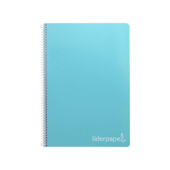 Cuaderno Espiral Liderpapel Folio Witty Tapa Dura 80H 75 gr Cuadro 4 mm Con Margen Color Celeste 5 unidades 1