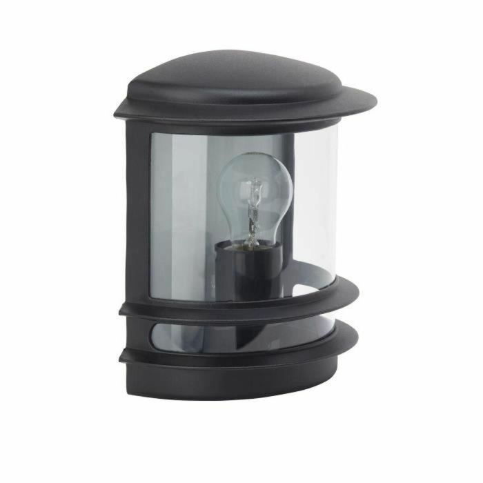 Brilliant HOLLYWOOD Aplique de Exterior con Sensor de Presencia H25cm, Difusor Cilíndrico de Metal Lacado Satinado Negro Brilliant HOLLYWOOD Aplique de Exterior con Sensor de Presencia H25cm, Difusor Cilíndrico de Metal Lacado Satinado Negro