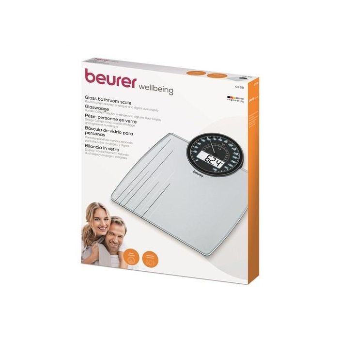 Beurer GS-58 Báscula Digital de Vidrio con Pantalla Doble y Función Alarma - Moderna y Clásica 2 Beurer GS-58 Báscula Digital de Vidrio con Pantalla Doble y Función Alarma - Moderna y Clásica 2