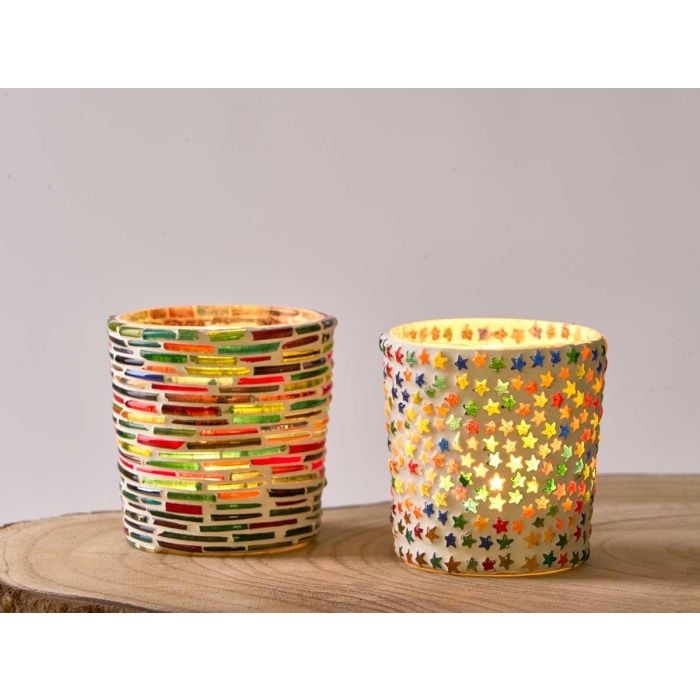 Portavela Redondo Peq Rayas Estrellas Surt 2 Mod Giftdecor 7CM (36 Unidades) 3 Portavela Redondo Peq Rayas Estrellas Surt 2 Mod Giftdecor 7CM (36 Unidades) 3