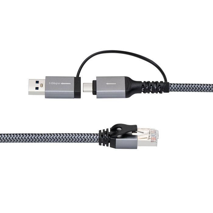 MicroConnect CAT6 RJ45 FTP to USB A-C adapter cable, 10 meter network adapter 1 MicroConnect CAT6 RJ45 FTP to USB A-C adapter cable, 10 meter network adapter 1