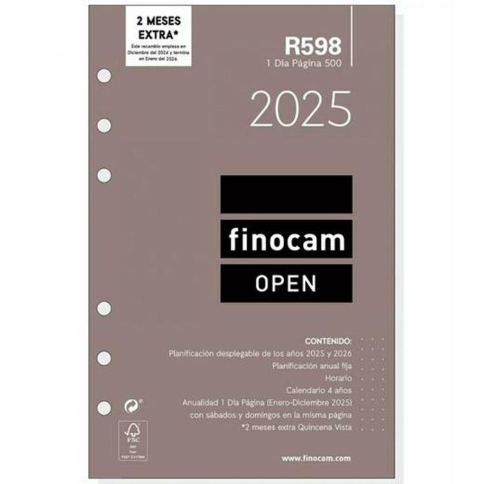 Finocam Recambio Anual Open R598 500-117x181 mm 1Dp 2025