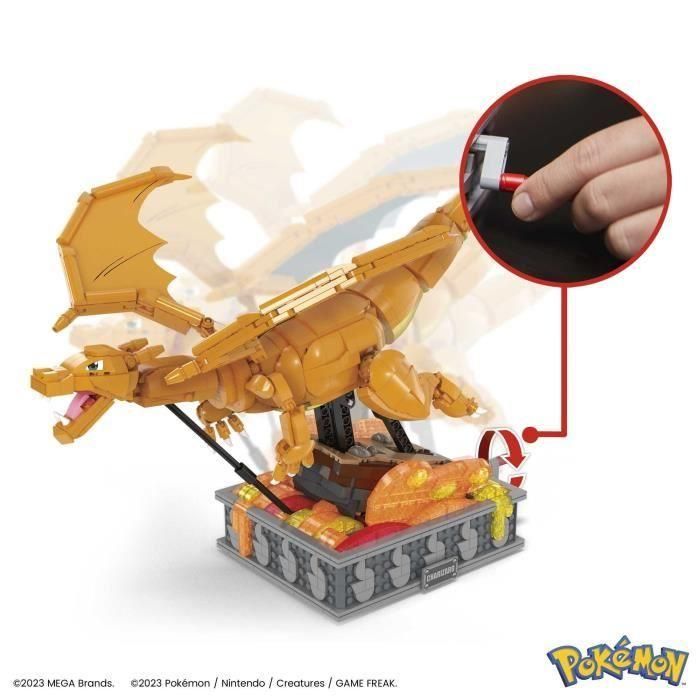 MEGA Bloks Pokémon Charizard Movimiento Hmw05 - Set de Construcción Mecanizado con Expositario (+12 Años) 5 MEGA Bloks Pokémon Charizard Movimiento Hmw05 - Set de Construcción Mecanizado con Expositario (+12 Años) 5