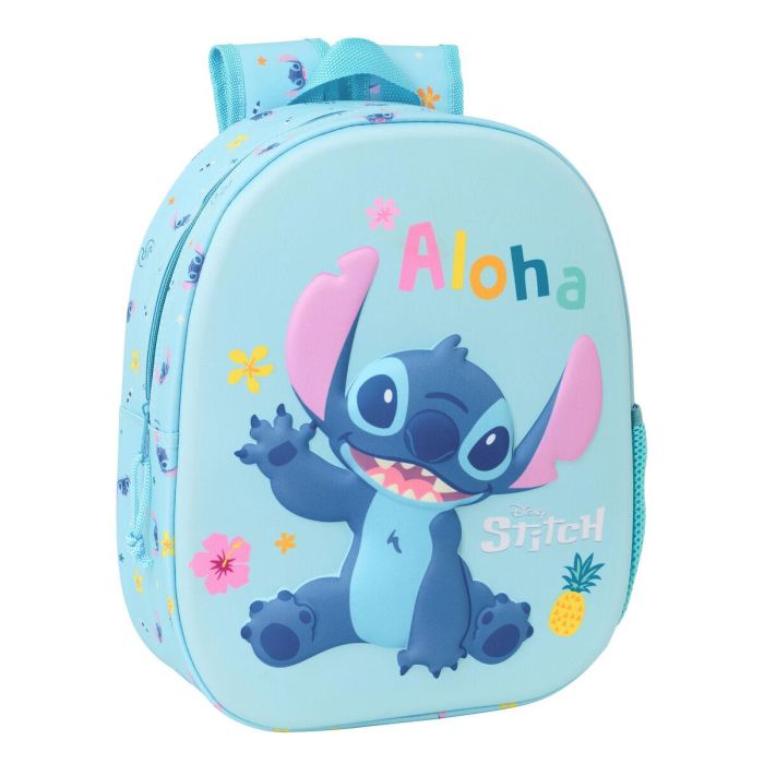Mochila Infantil Lilo & Stitch Azul claro 27 x 33 x 10 cm 3D 0 Mochila Infantil Lilo & Stitch Azul claro 27 x 33 x 10 cm 3D 0