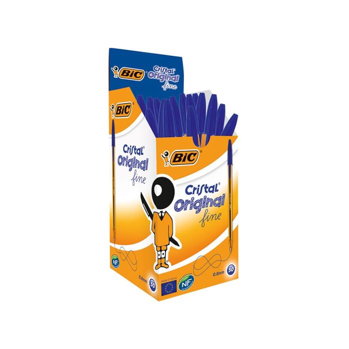 Bic Bolígrafo Cristal Original Fine Azul Caja 50 Ud 4