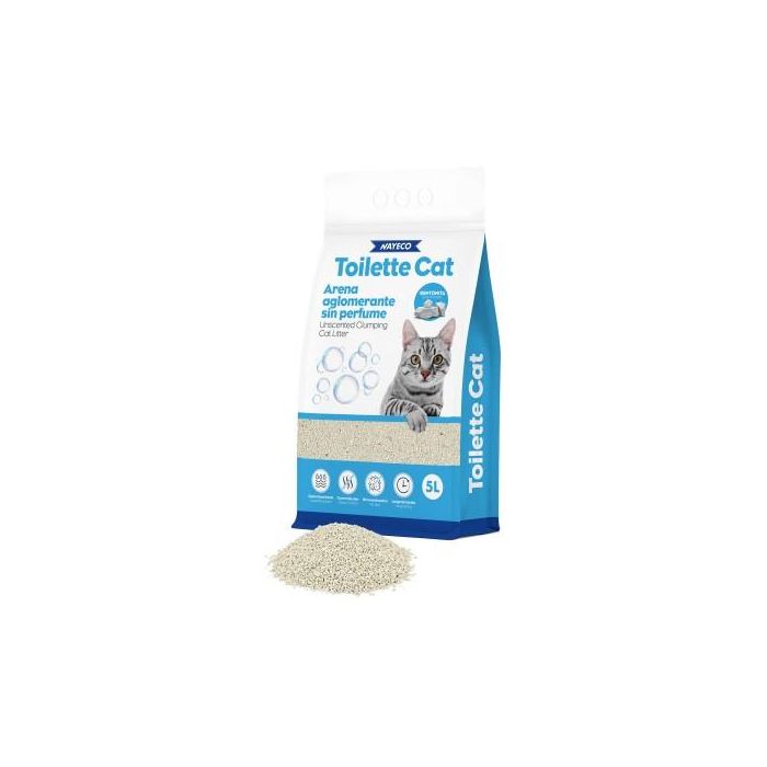 Nayeco Toilette Cat Arena Aglomerante Bentonita Sin Perfu 5 L