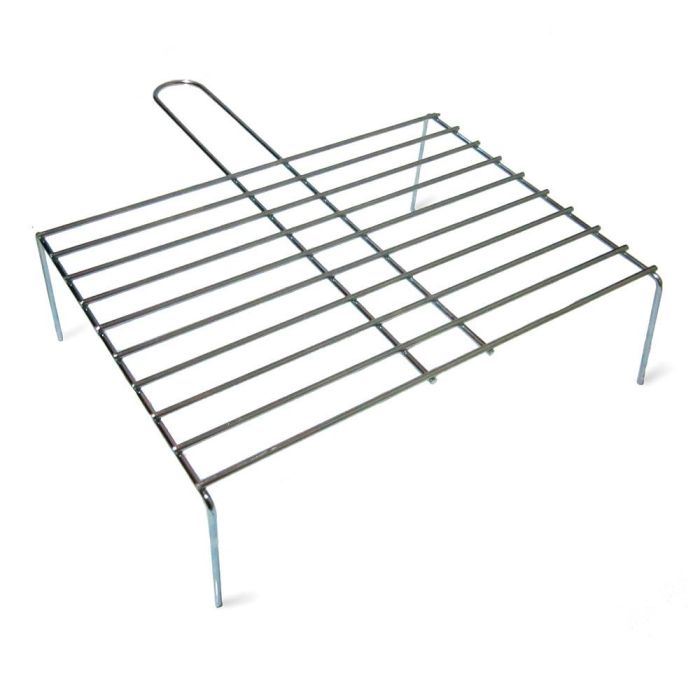 Gourmet Kitchen Parrilla simple con pie 40x27cm hierro zincado para barbacoa 0 Gourmet Kitchen Parrilla simple con pie 40x27cm hierro zincado para barbacoa 0