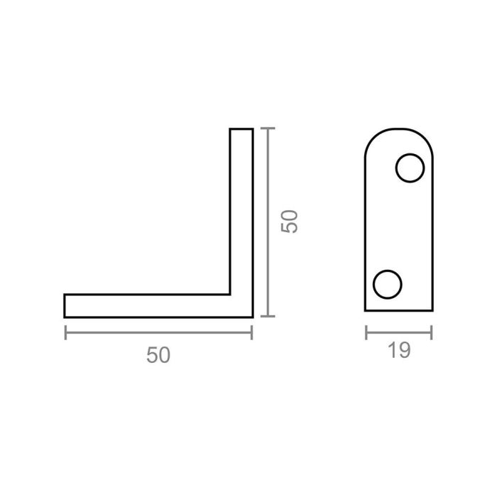 Angulo refuerzo an01 bicromatado 50 x 50 x 19 mm 1 Angulo refuerzo an01 bicromatado 50 x 50 x 19 mm 1