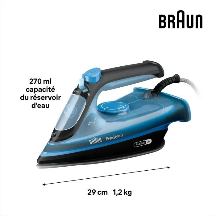 Braun FI3194 BK Plancha de Vapor - 2400 W - Vapor Constante 45 g/min Presionando 200 g/min - Suela Superceramic 2