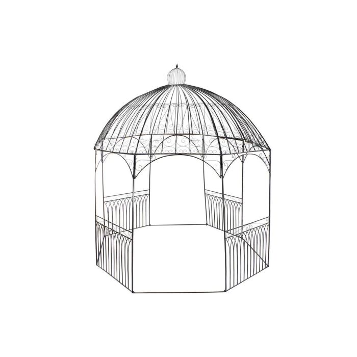 DKD Home Decor Pérgola Cenador Desmontable Exterior con Estructura de Hierro para Jardín y Terraza, Color Negro, 304x304x332 cm DKD Home Decor Pérgola Cenador Desmontable Exterior con Estructura de Hierro para Jardín y Terraza, Color Negro, 304x304x332 cm