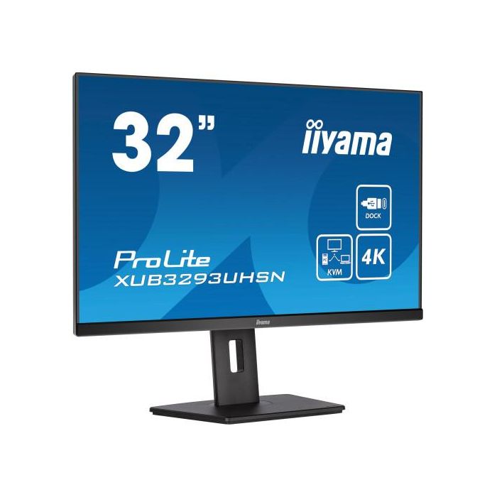 Monitor Iiyama 32" XUB3293UHSN-B5, Ips, 60Hz, 4 Ms, Hdmi, Usb, Usb-C, Displayport, Alt, Reg Alt, Giro, Incl 1 Monitor Iiyama 32" XUB3293UHSN-B5, Ips, 60Hz, 4 Ms, Hdmi, Usb, Usb-C, Displayport, Alt, Reg Alt, Giro, Incl 1